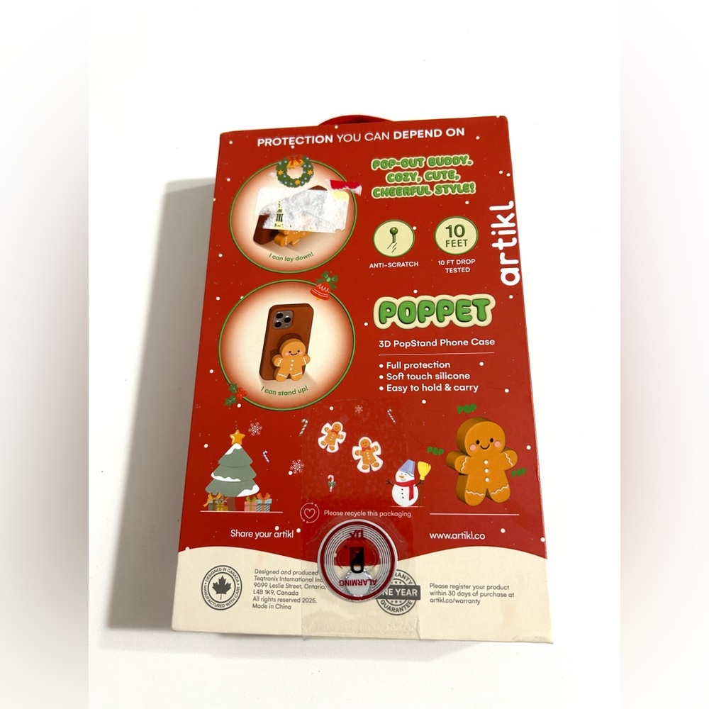 Artikl Poppet iPhone Case 16 Pro Max gingerbread man‎ stand NWT - Picture 4 of 4